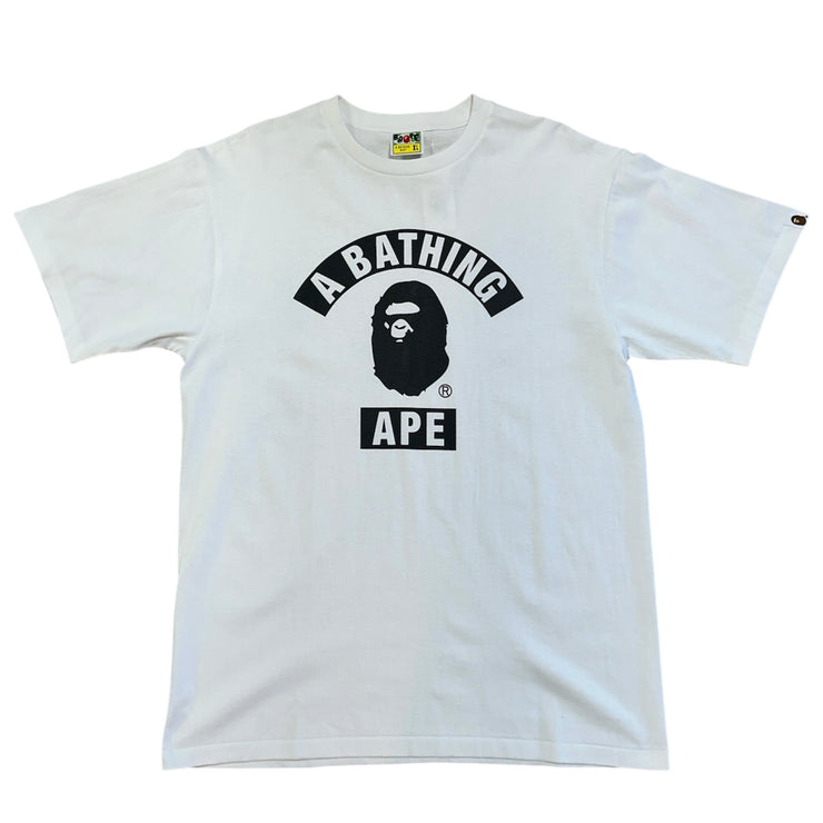 Bape College Logo White Tee