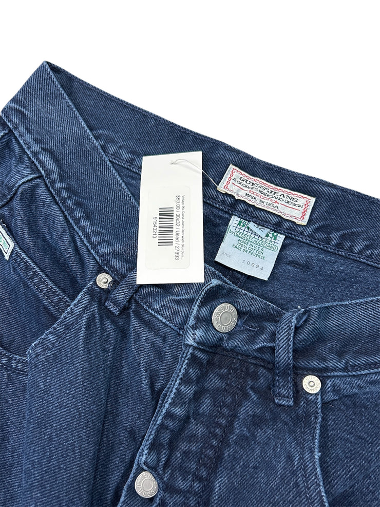 Vintage 90s Guess Jeans Dark Wash Blue Denim Jeans
