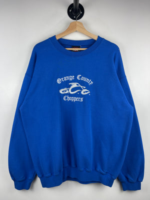 Vintage Orange County Choppers Embroidered Blue Crewneck