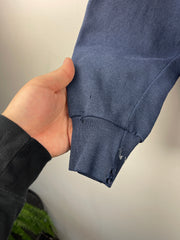 Vintage 90s Jerzees Blank Navy Zip Up Hoodie