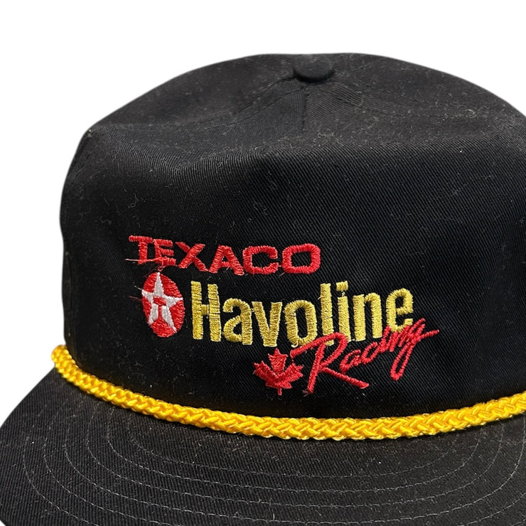 Vintage 90s Nascar Texaco Havoline Racing Black Snapback Hat