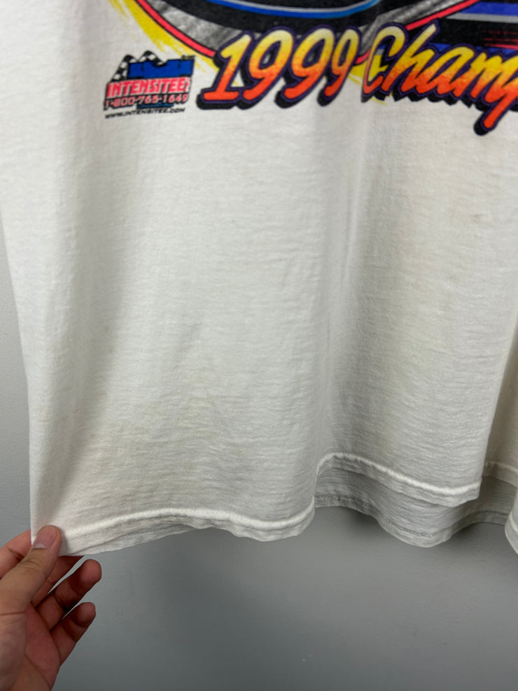Vintage 90s Nascar Brian Hoppe Gildan White Tee