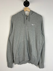 Vintage Y2K Nike Zip Up Grey Hoodie