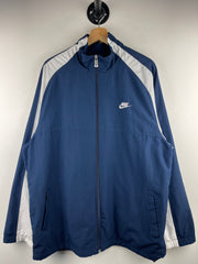 Vintage Nike Swoosh Spellout Navy & White Windbreaker