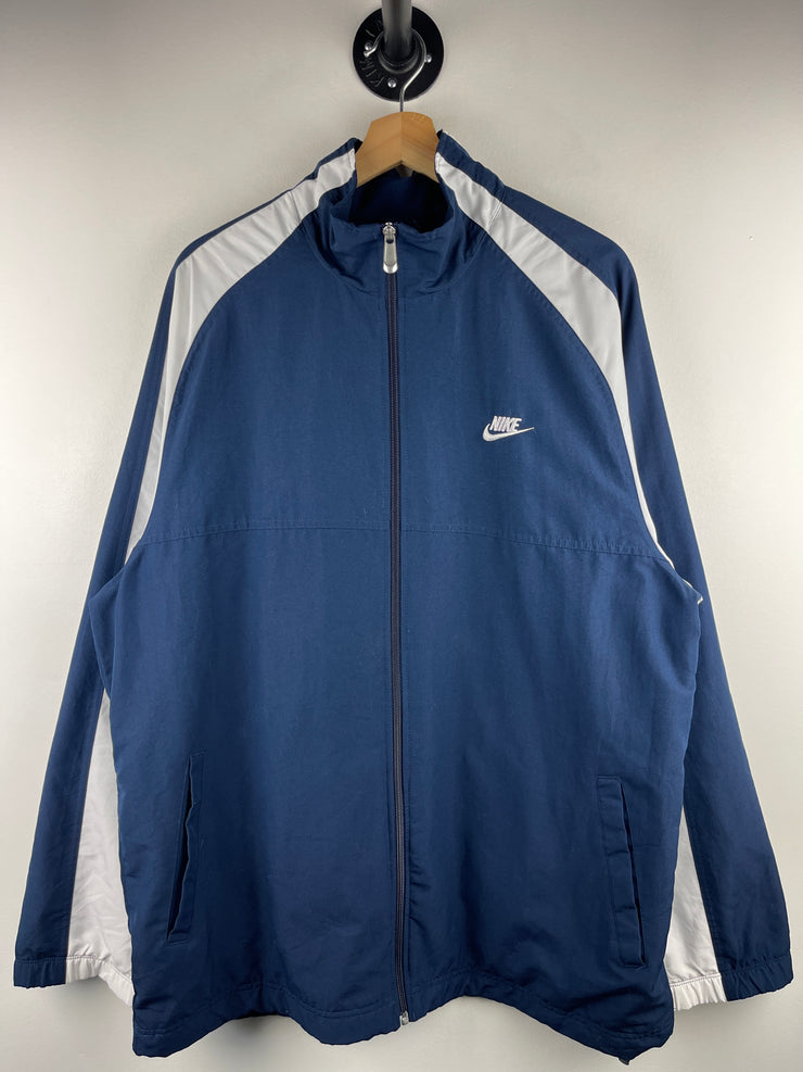 Vintage Nike Swoosh Spellout Navy & White Windbreaker