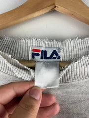 Vintage 90s Fila Biella Italy Embroidered Grey Crewneck