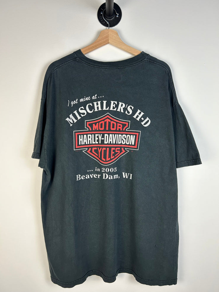 Vintage 2005 Harley Davidson Mischiefs Black Tee