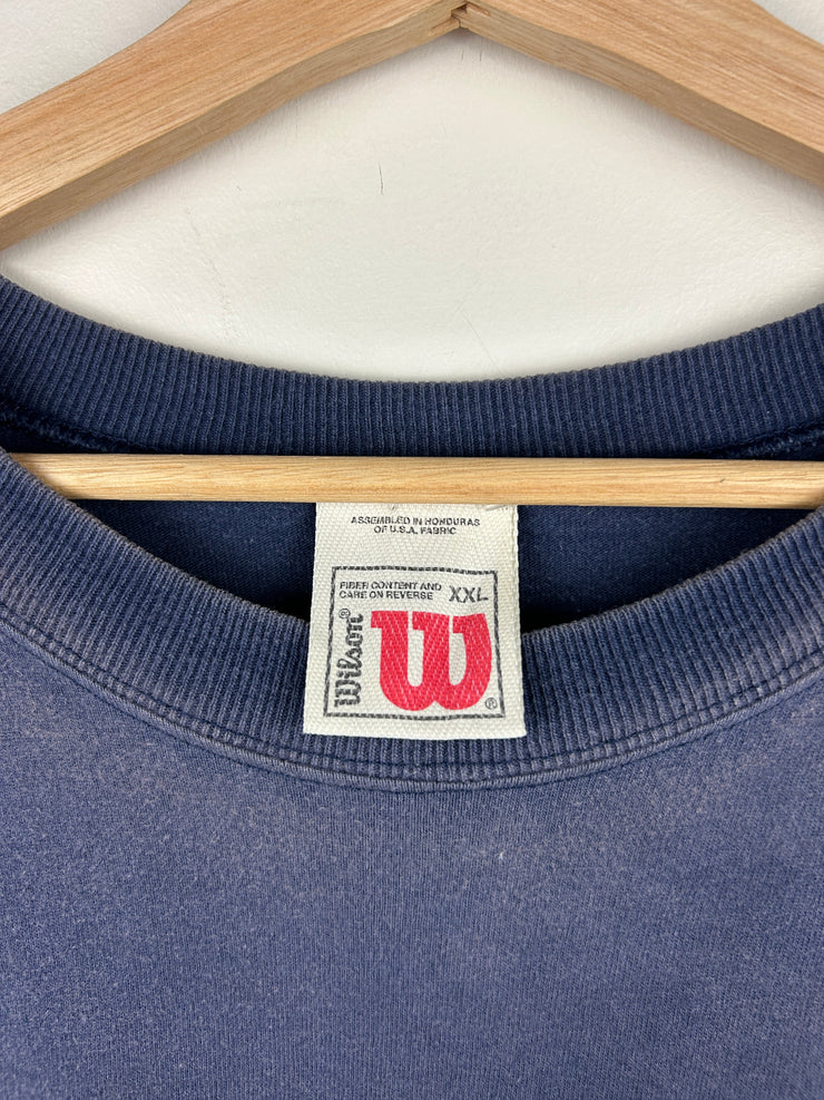 Vintage 90s Wilson Pro 5000 Faded Navy Tee