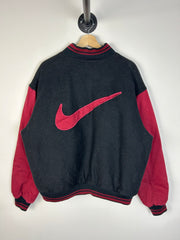 Vintage 90's Nike Swoosh Black & Red Varsity Jacket