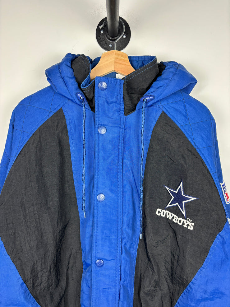 Vintage 90s NFL Starter Dallas Cowboys Blue Hooded Jacket