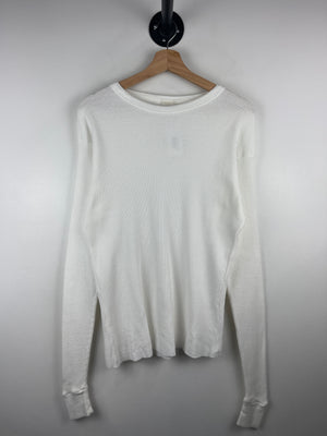 Vintage 80s White Thermal Long Sleeve