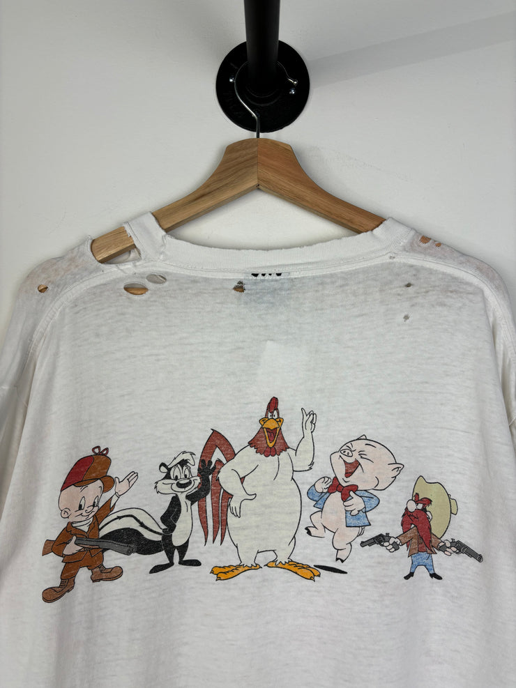 Vintage 1989 Looney Tunes Group White Tee