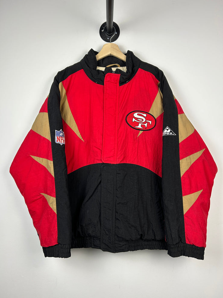 Vintage 90s NFL Apex San Francisco 49ers Red & Black Jacket