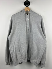 Vintage Adidas Center Logo Embroidered Grey Hoodie