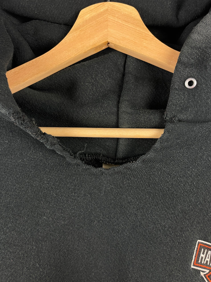 Vintage Lee Harley Davidson Embroidered Black Hoodie
