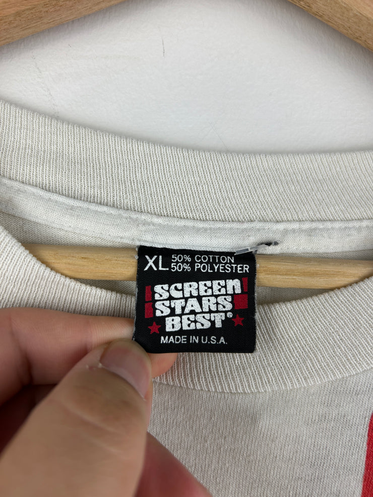 Vintage 90s Mountain Dew Get Vertical White Tee
