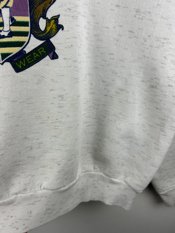 Vintage 90s Legends Golf Wear Heather Grey Crewneck