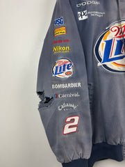 Vintage 90s Nascar Chase Miller Lite Faded Navy Racing Jacket