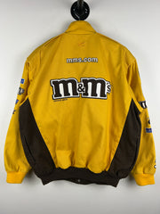 Vintage Nascar Jeff Hamilton Elliot Sadler M&M Yellow Racing Jacket