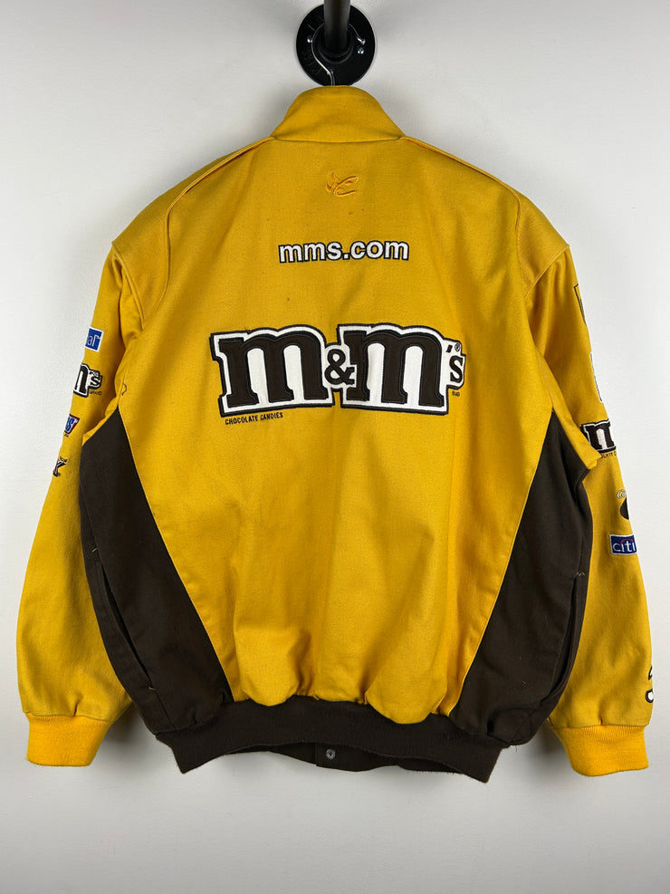 Vintage Nascar Jeff Hamilton Elliot Sadler M&M Yellow Racing Jacket