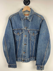 Vintage 60s Levis Big E Type 3 521 Blue Denim Trucker Jacket