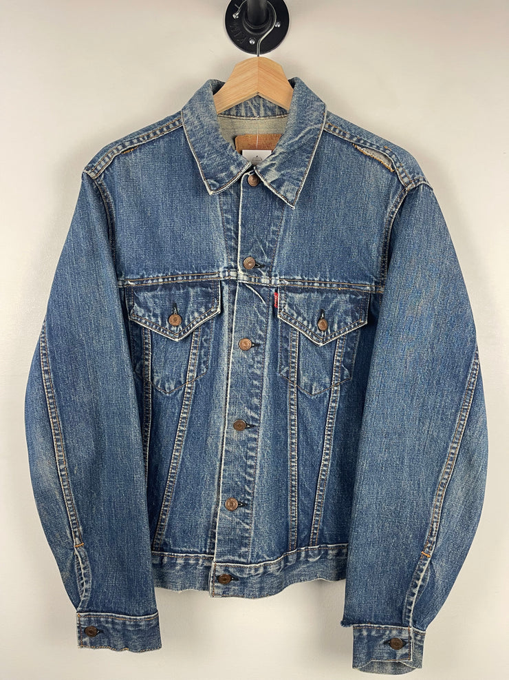 Vintage 60s Levis Big E Type 3 521 Blue Denim Trucker Jacket
