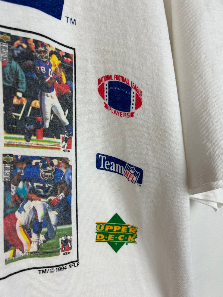 Vintage 1994 New York Giants Upper Deck Cards White Tee