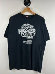 Vintage 80s Hassard County Bash Biker Black Ringer Tee
