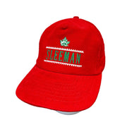 Vintage 90s Sleeman Beer Corduroy Red Snapback Hat