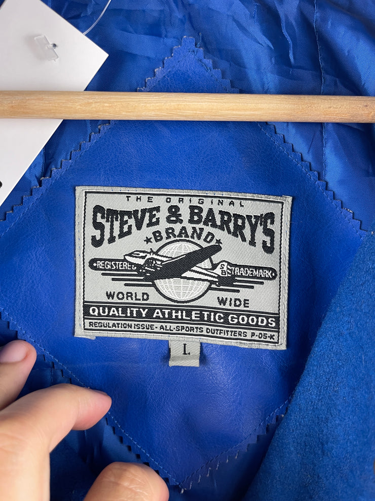 Vintage Steve & Barrys University Of Kentucky Wildcats Blue & White Varsity Jacket