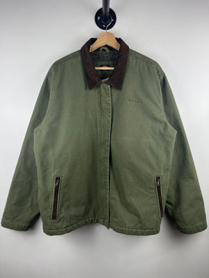 Vintage 90s Dickies Sherpa Lined Green Work Jacket