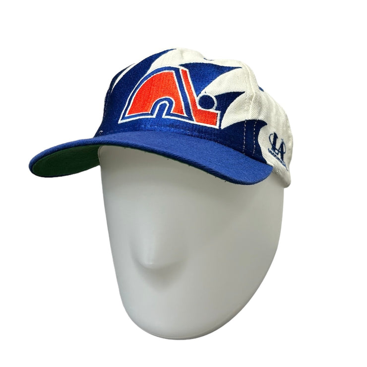Vintage 90s NHL Logo Athletic Quebec Nordiques Shark Tooth Snapback Hat