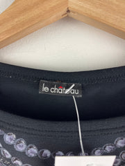 Vintage 90's Le Chateau Dragon Fly Chains Print Women's Black Tank