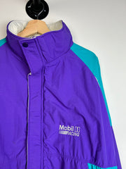 Vintage 90's Mobil 1 Racing Green & Purple Windbreaker