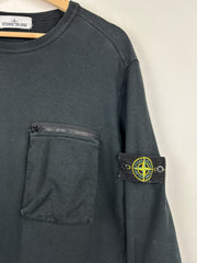 Stone Island Chest Pocket Black Crewneck