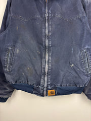 Vintage Carhartt Santa Fe Midnight Navy Cropped Jacket J14 MDT