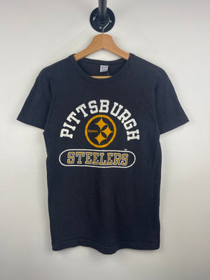 Vintage 80s NFL Champion Pittsburgh Steelers Black Tee