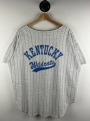 Vintage 90s Kentucky Wildcats Pin Stripe Grey Baseball Jersey