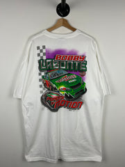 Vintage Nascar Bobby Labonte Interstate Batteries White Tee