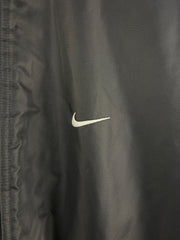 Vintage Nike Swoosh Fleece Lined Black Hooded Jacket
