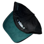 Studio 1999 NY Double Logo Black & Teal Corduroy Snapback Hat