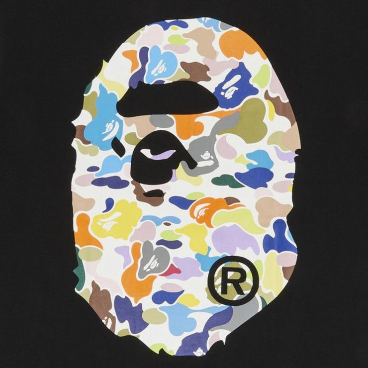 Bape Multi Camo Big Ape Head Black Tee