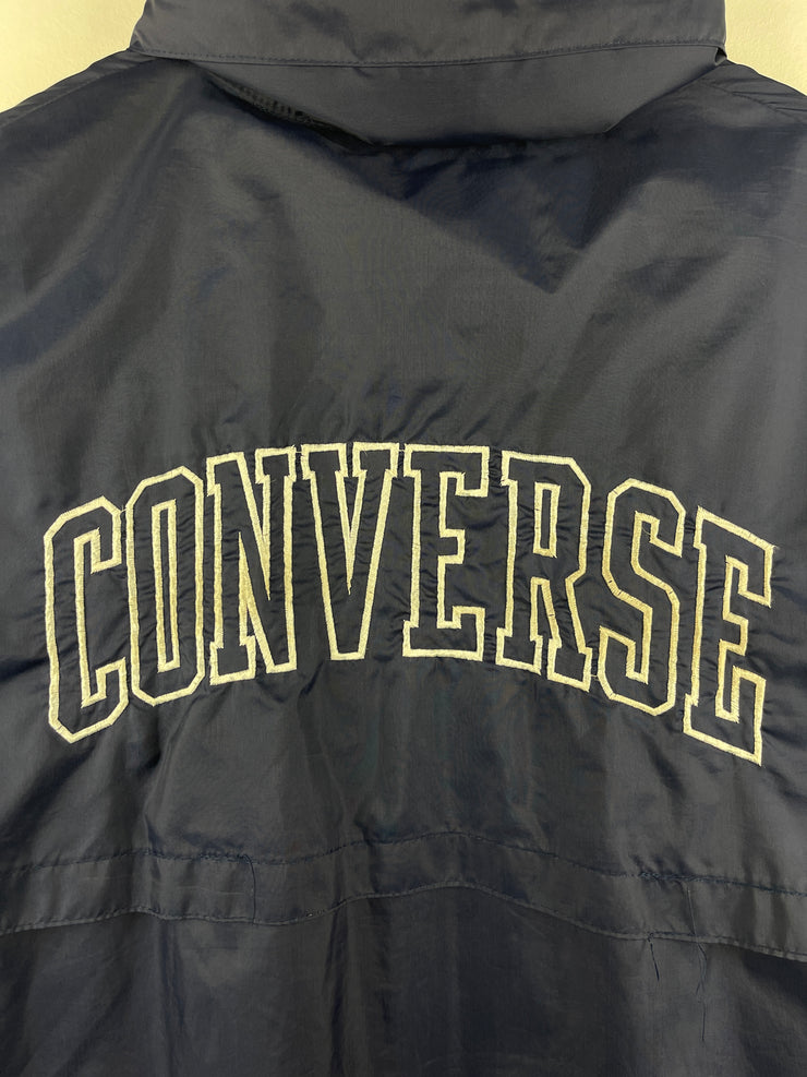 Vintage 90s Converse Spellout Navy Windbreaker