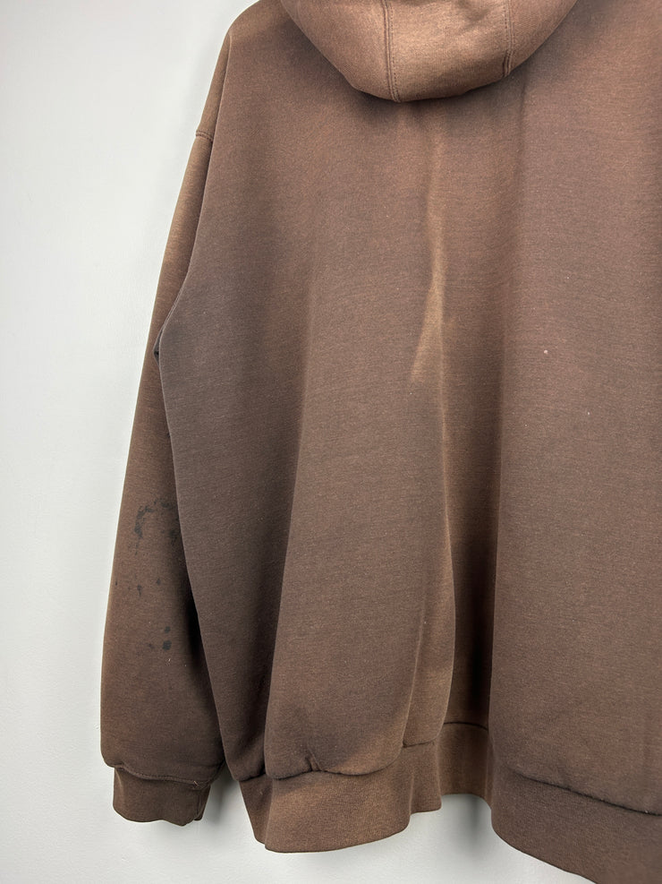 Vintage Carhartt Thermal Lined Faded Brown Zip Up Hoodie