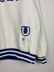 Vintage 90s Indiana Mustangs Embroidered White Crewneck