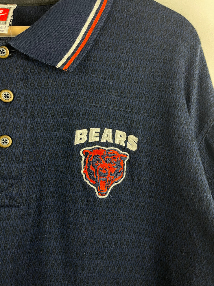 Vintage 90s NFL Nike Golf Chicago Bears Navy Polo Shirt