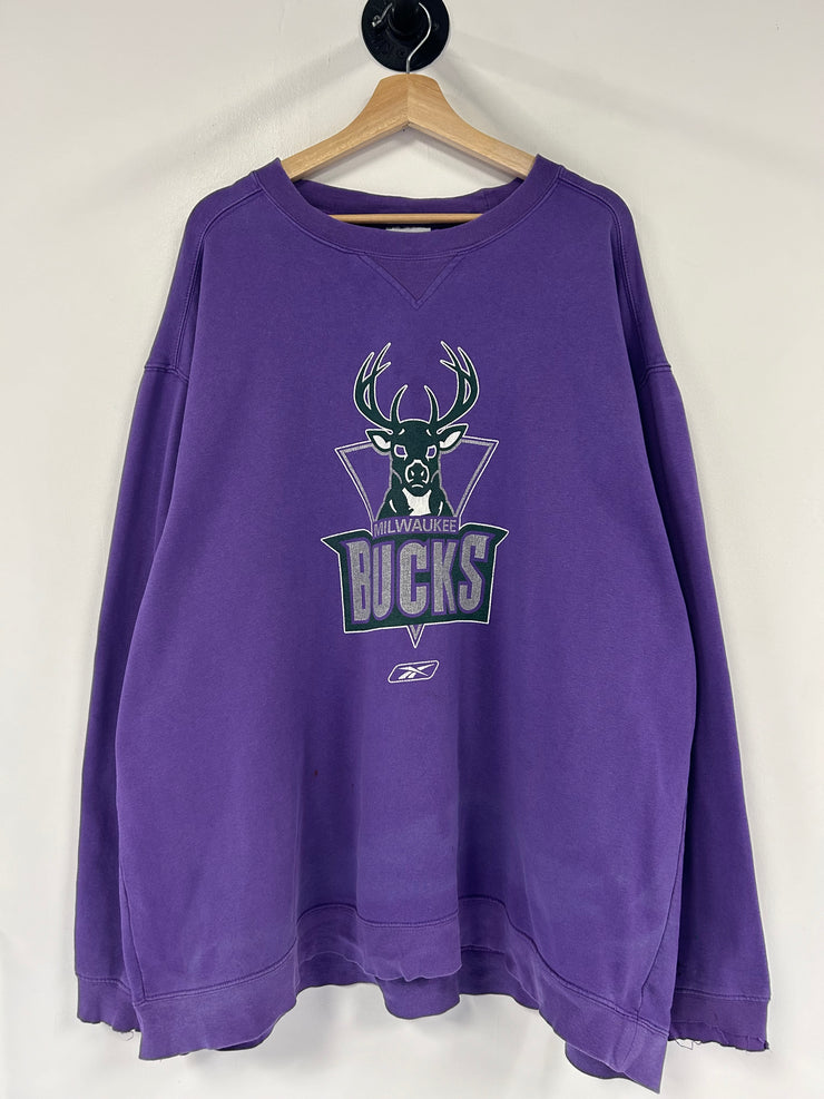 Vintage Milwaukee Bucks Purple Reebok Crewneck