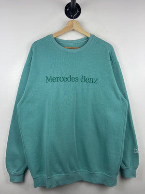 Round Two Mercedes Benz Embroidered Green Crewneck