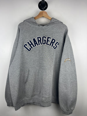 Vintage NFL Reebok San Diego Chargers Embroidered Grey Hoodie