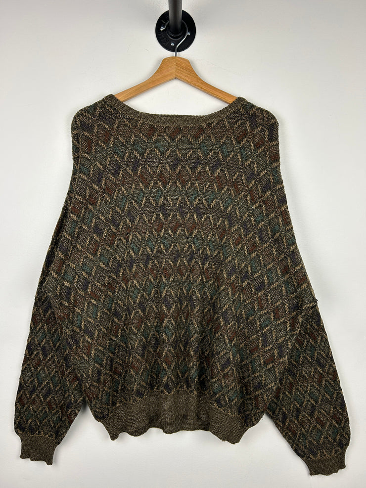 Vintage Ruffini Italy Earth Tone Knit Sweater